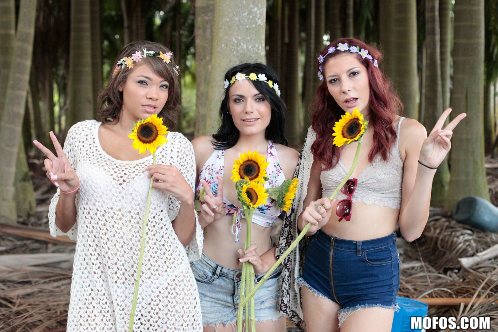 Three Naked Teen Hippies