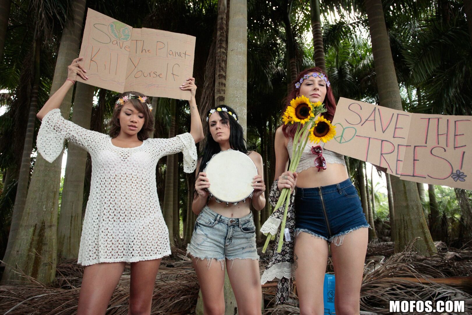 Three Naked Teen Hippies