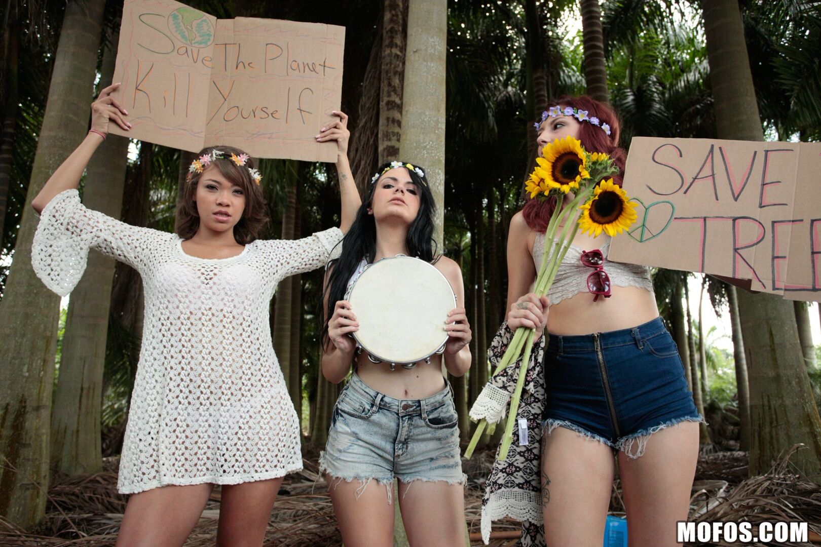 Three Naked Teen Hippies