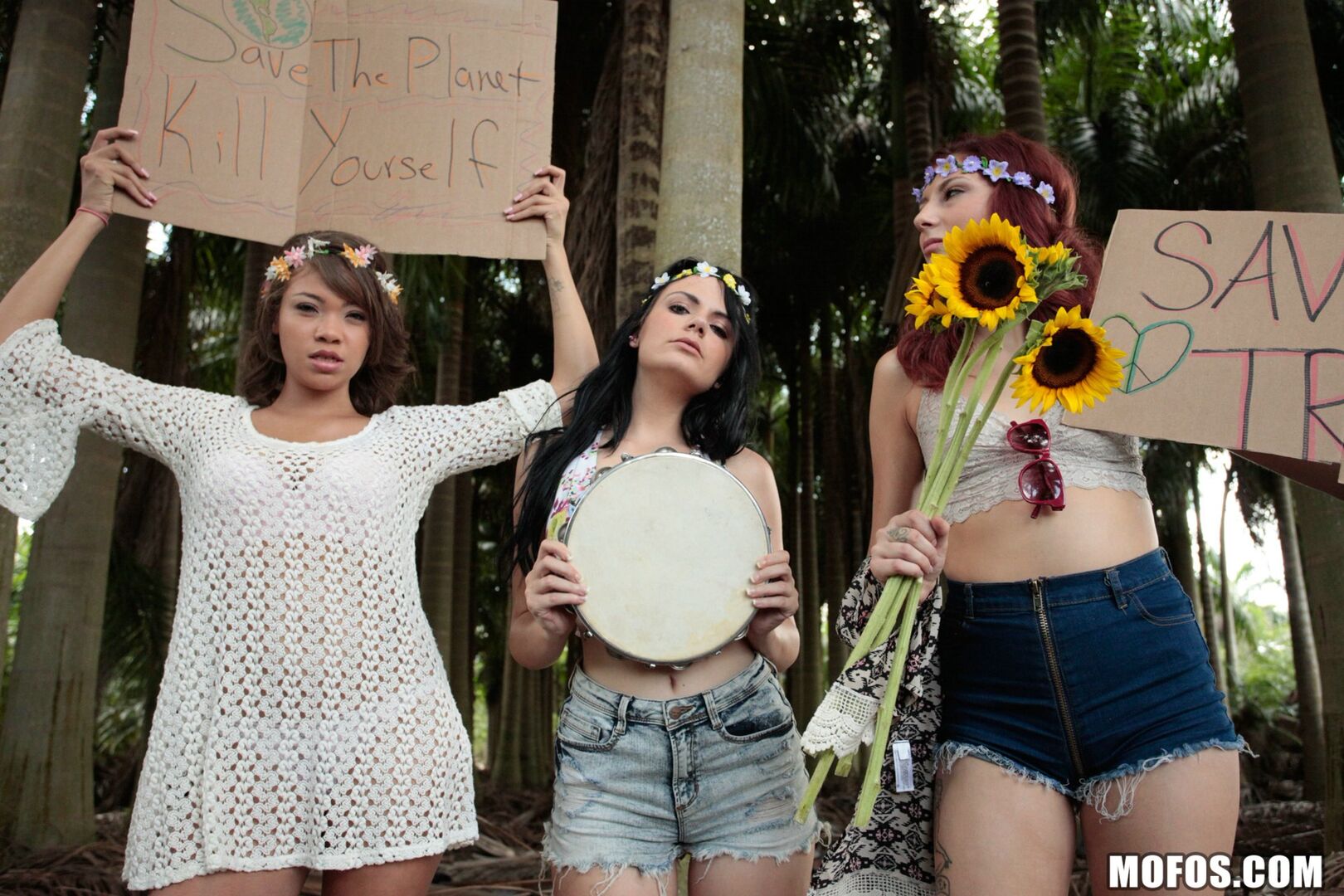 Three Naked Teen Hippies