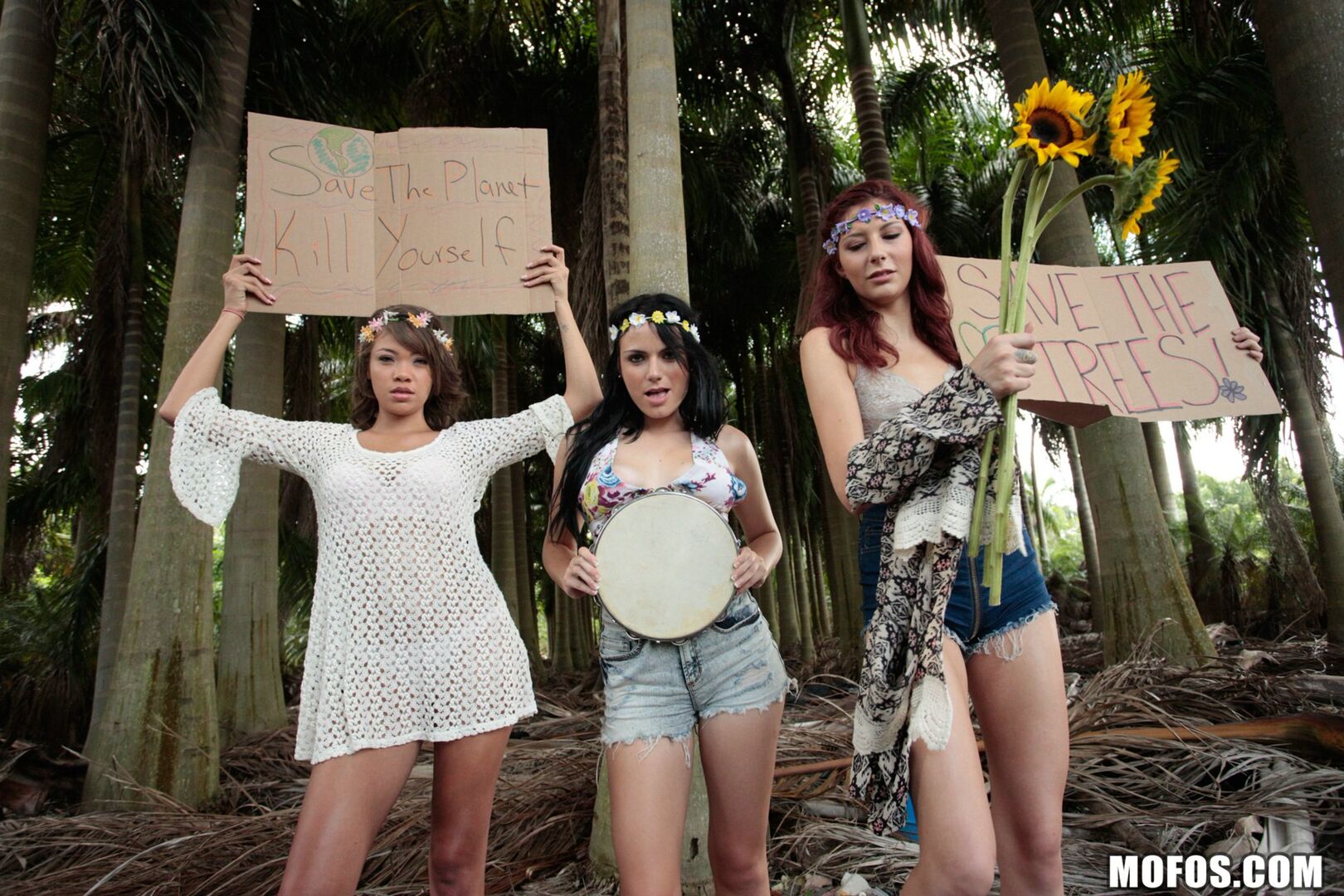 Three Naked Teen Hippies