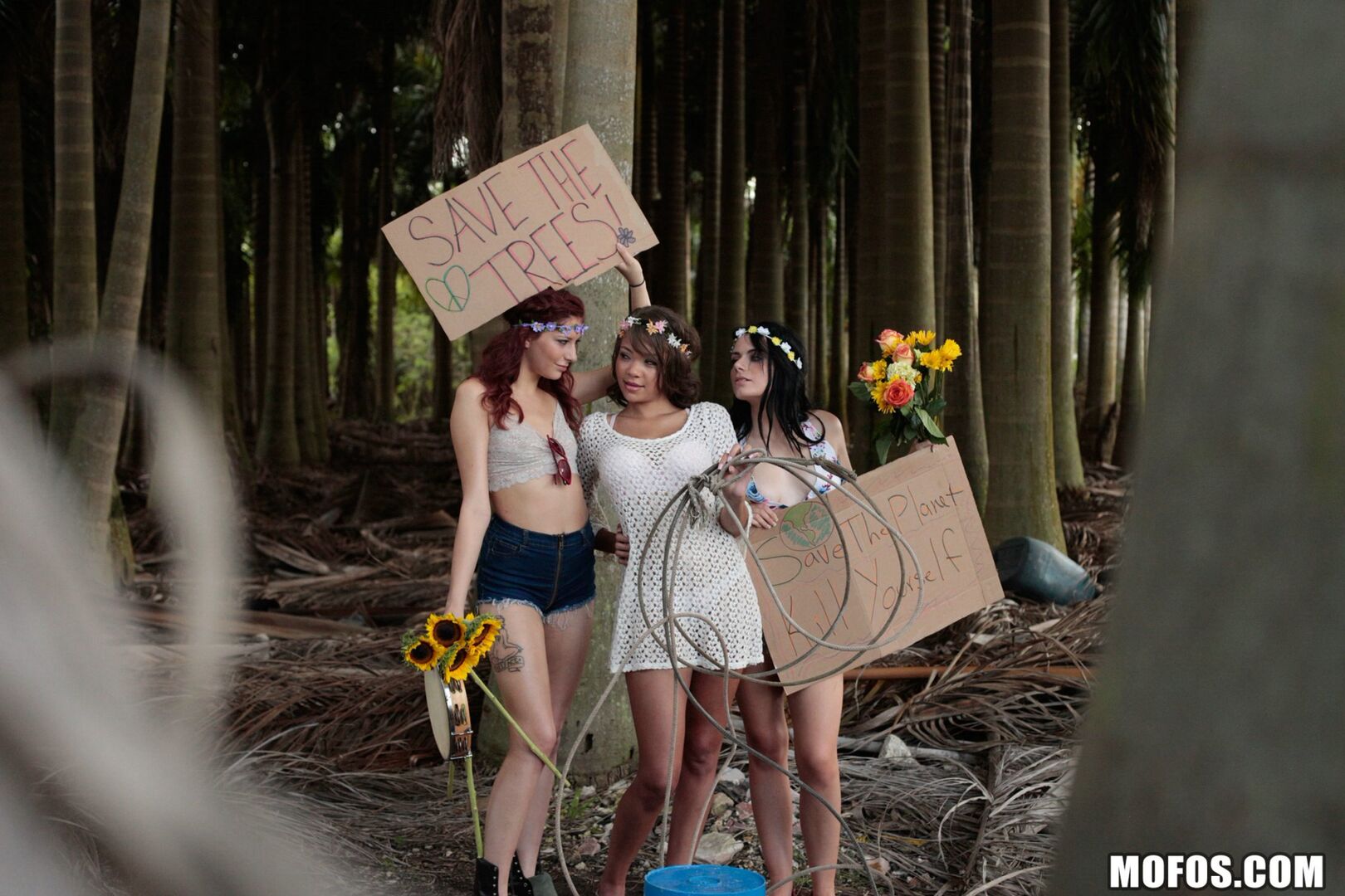 Three Naked Teen Hippies
