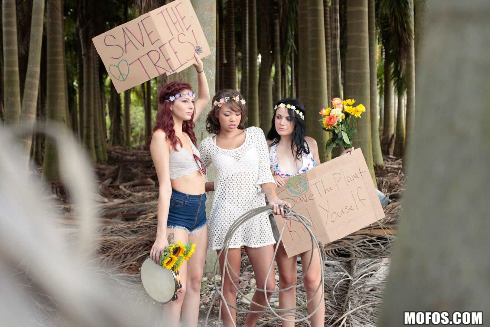 Three Naked Teen Hippies