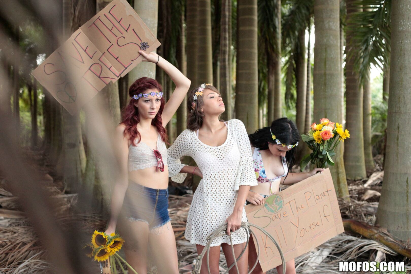 Three Naked Teen Hippies