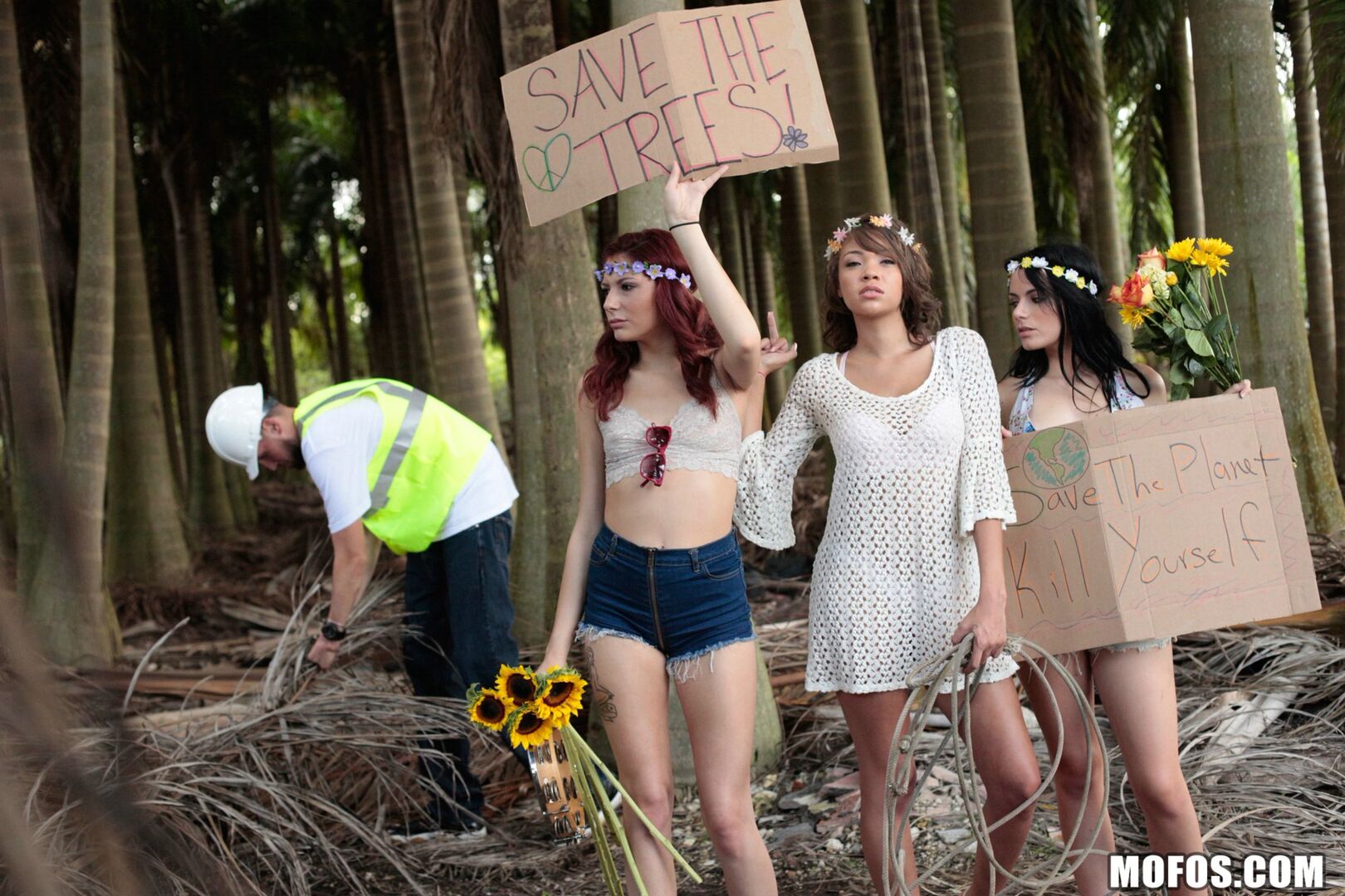 Three Naked Teen Hippies