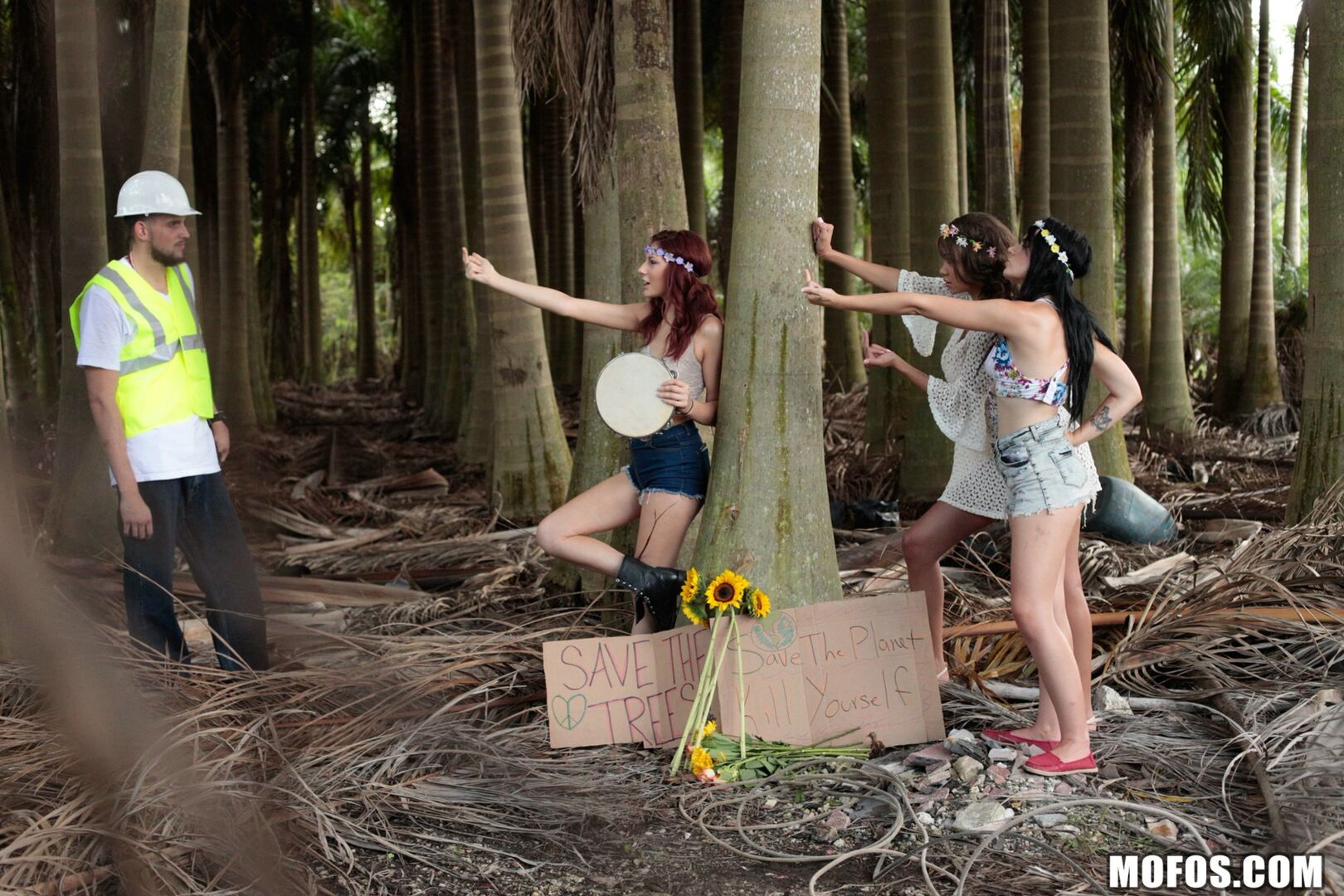 Three Naked Teen Hippies