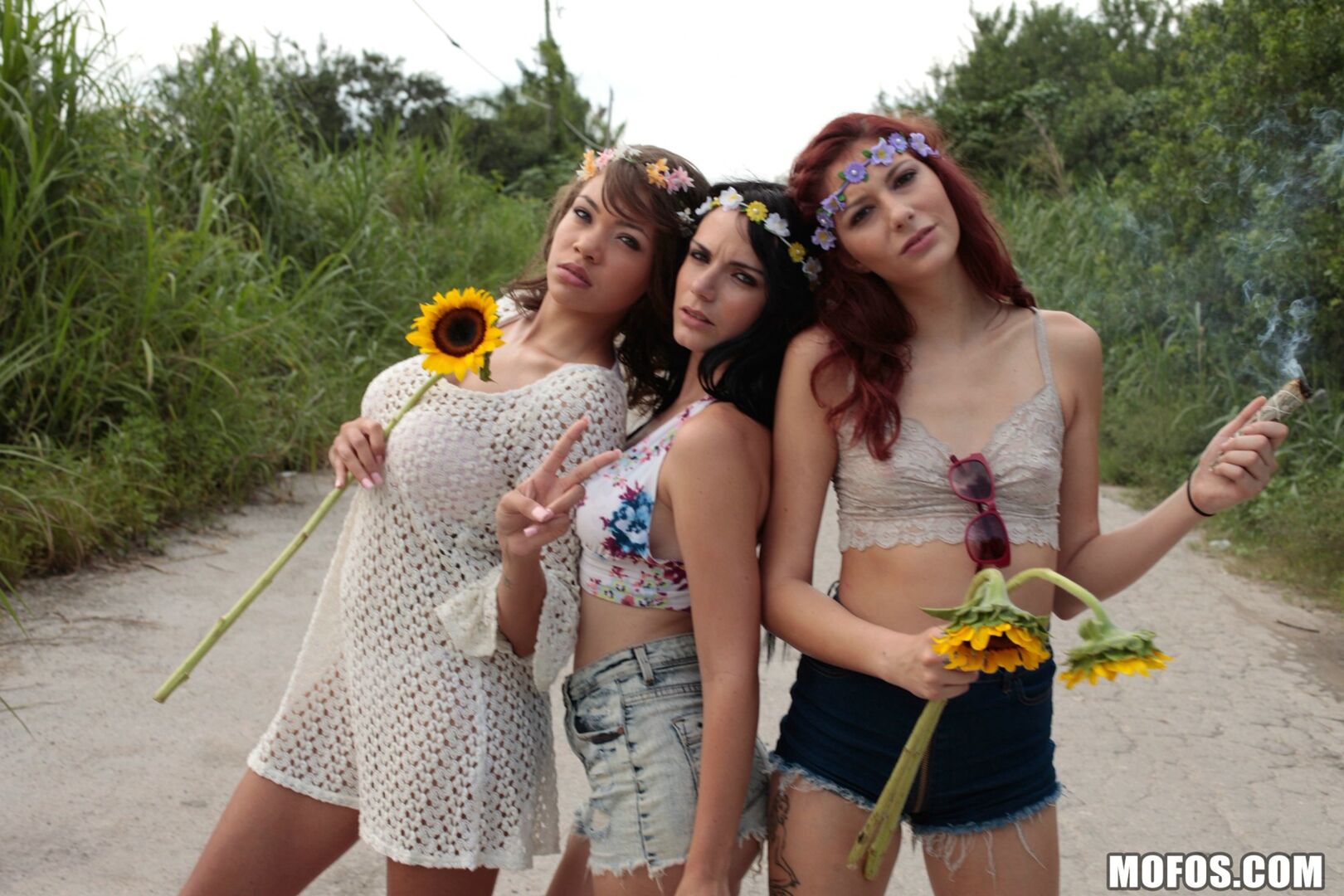 Three Naked Teen Hippies