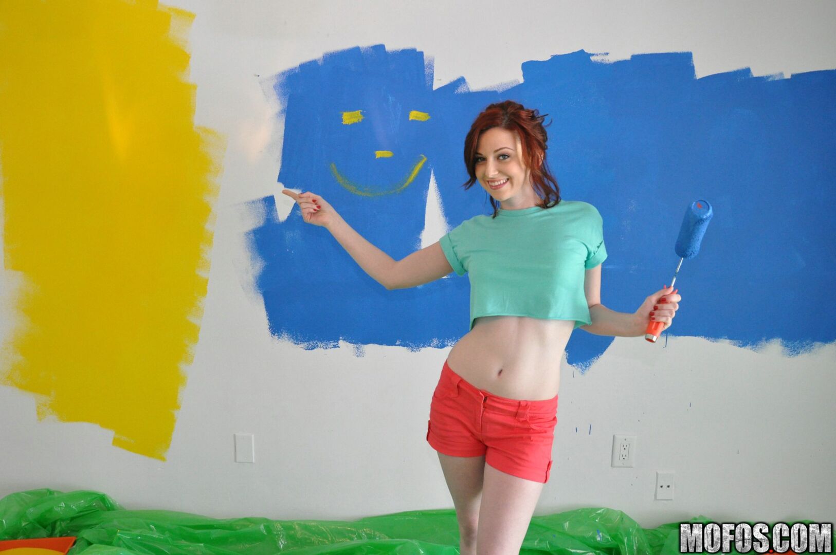 Redhead Tits Painting Nude