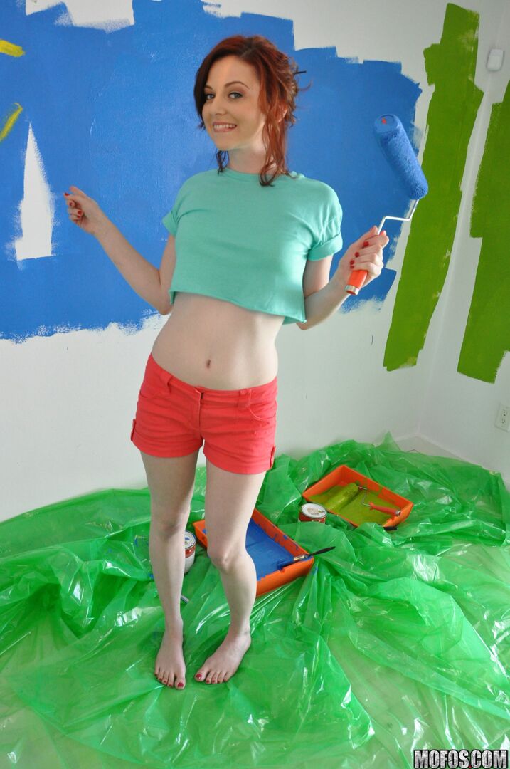 Redhead Tits Painting Nude