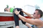 Huge naturals get fucked outside