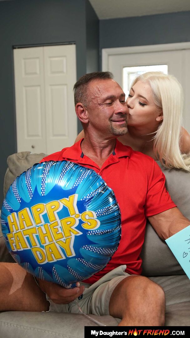 Gia OhMy gives her friend's dad a sexy Daddy's Day surprise