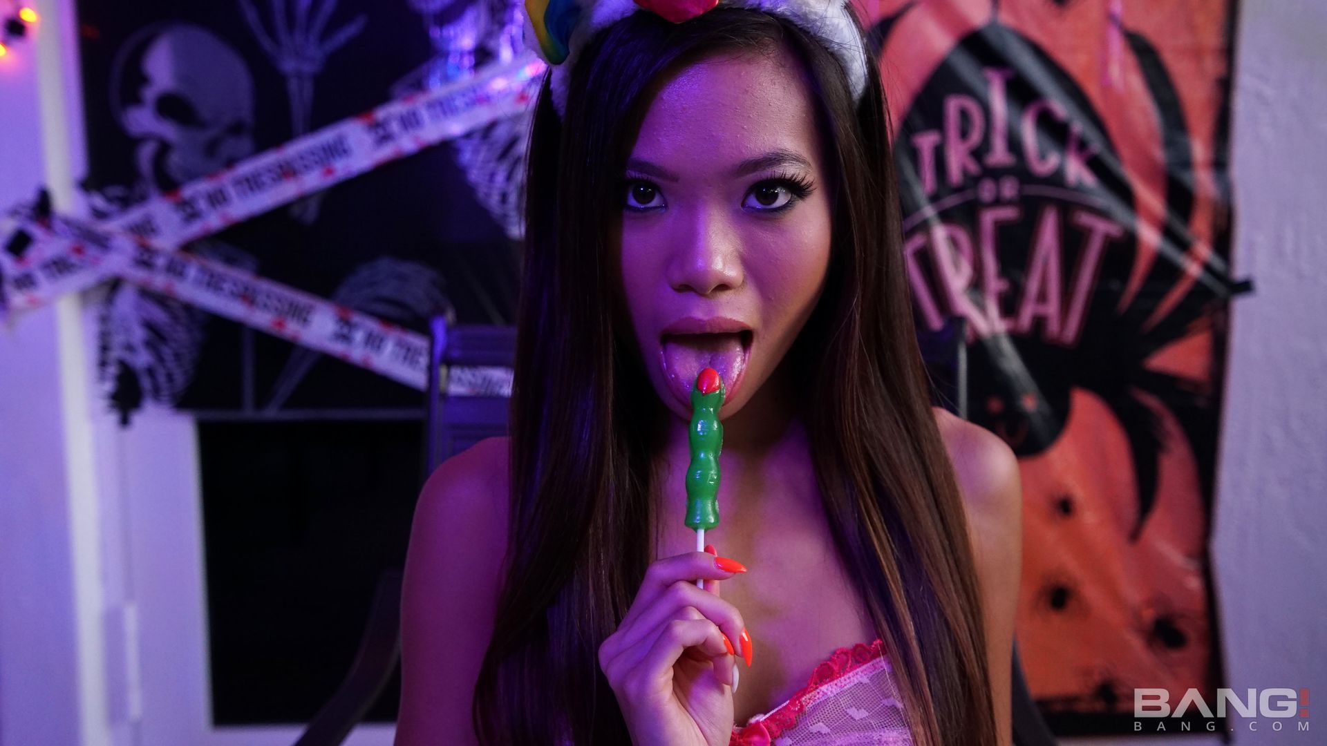 Vina Sky Trick Or Treats For Dick On Halloween!