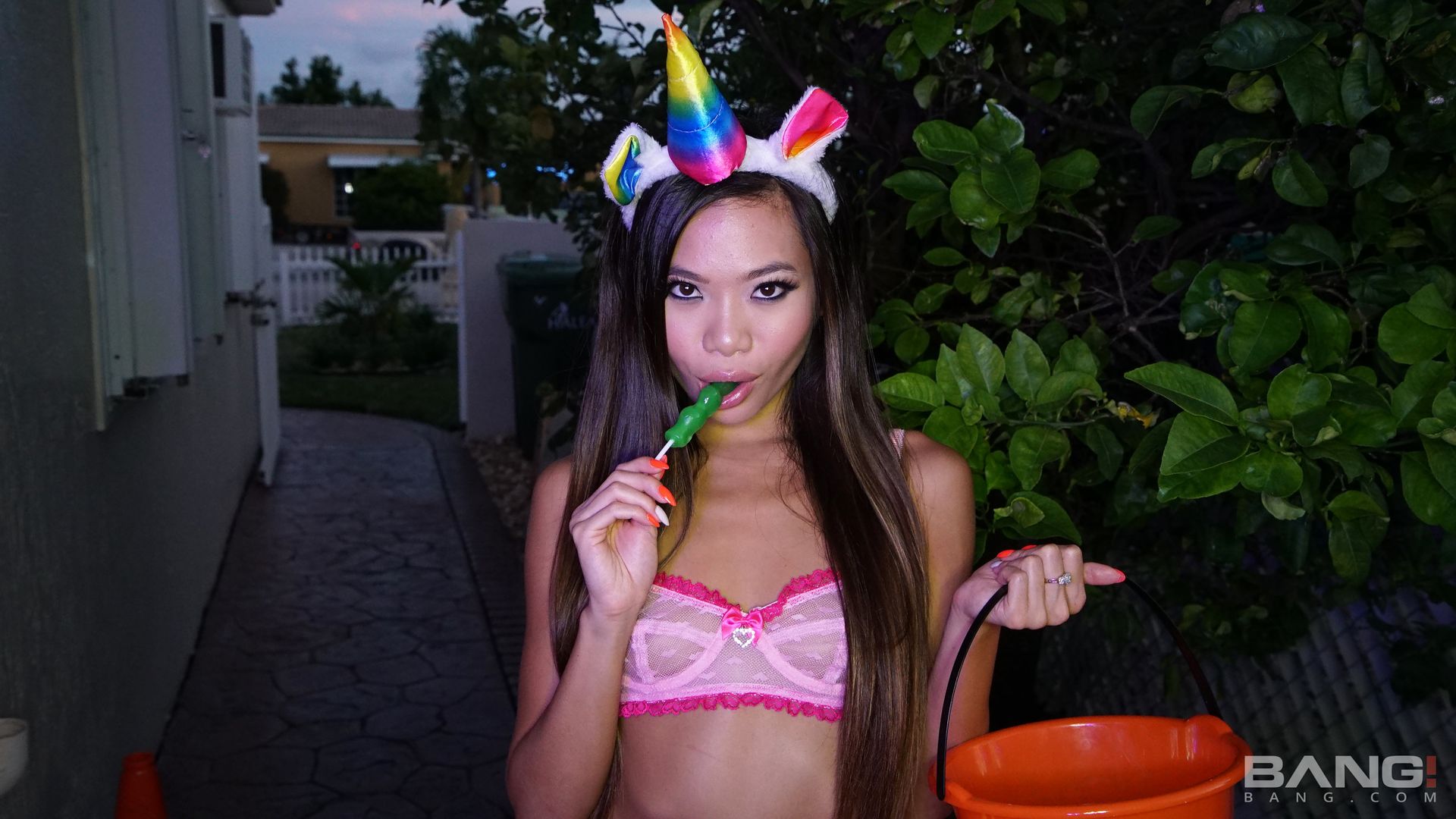 Vina Sky Trick Or Treats For Dick On Halloween!