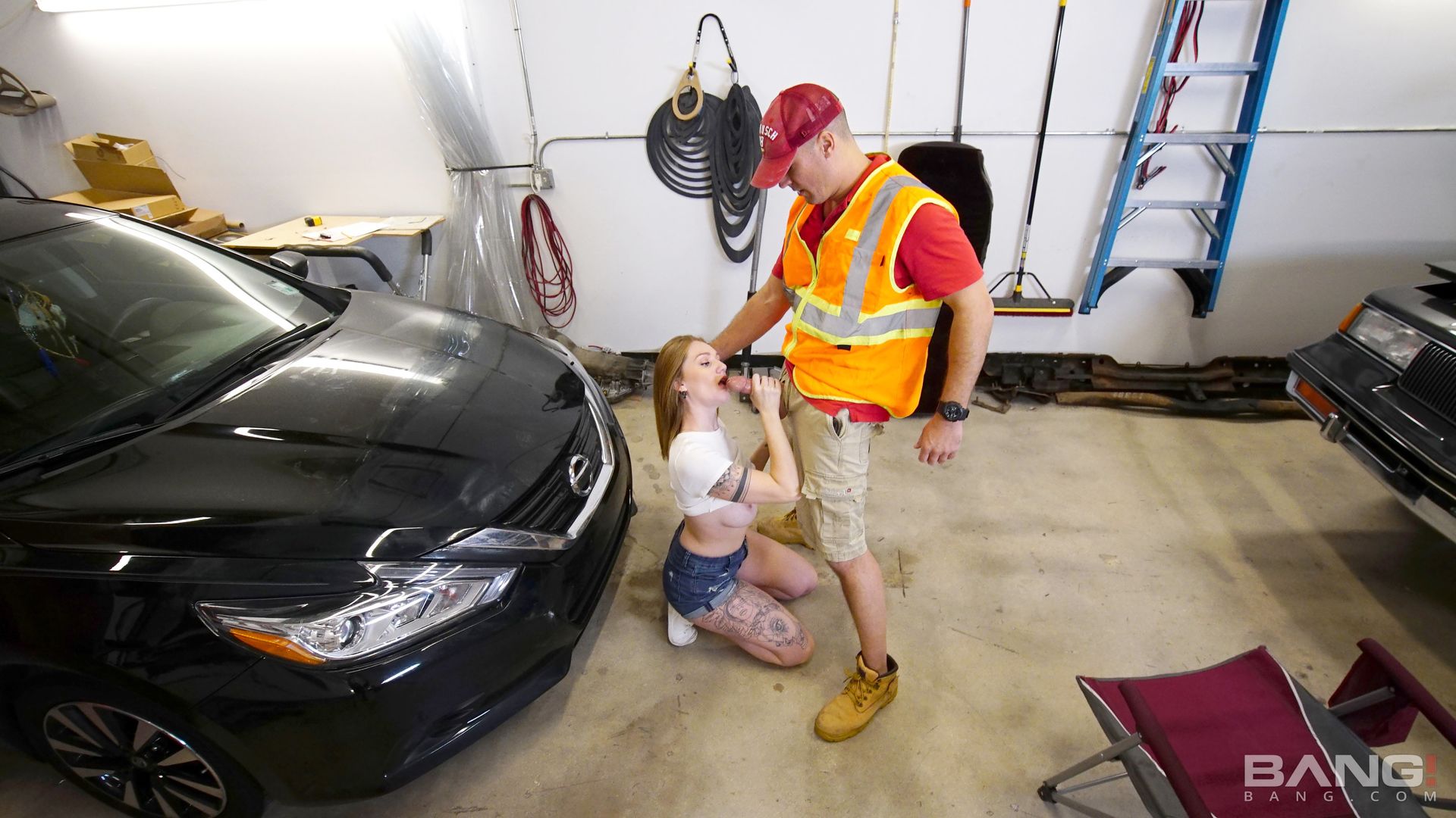 Aria Kai Gets Her Car Fixed And Her Pussy Stuffed With Dick