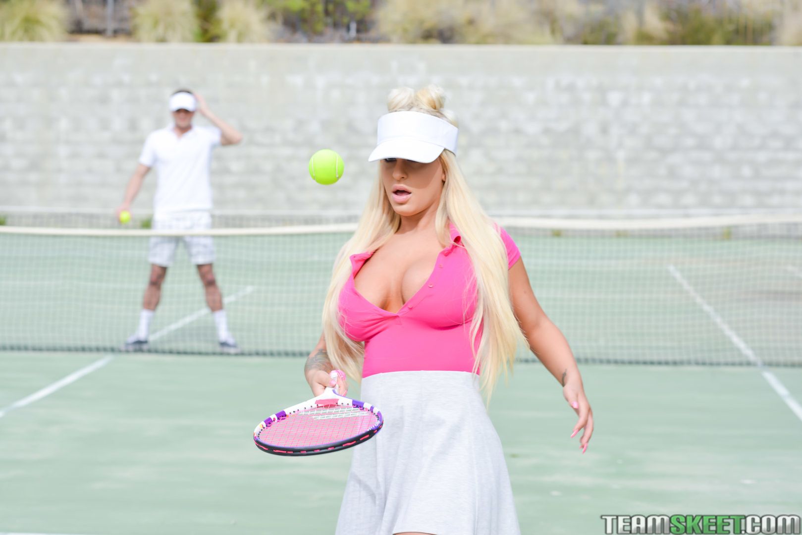 Rogue Tennis Ball Produces An Anal Racket