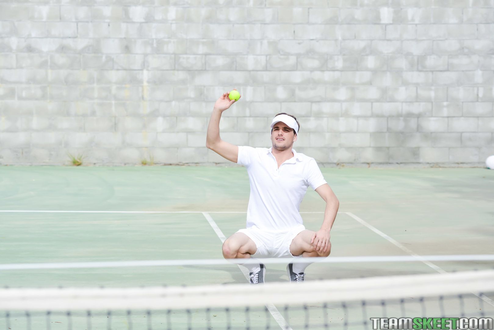 Rogue Tennis Ball Produces An Anal Racket