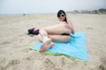 Big tits on the beach