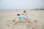 Big tits on the beach