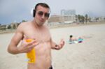 Big tits on the beach