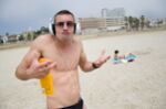 Big tits on the beach