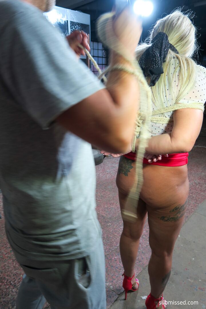 Curvy milf is tied up and Submissed