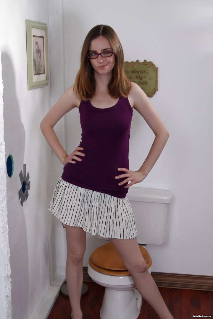 Brunette With Glasses Sucks Big Cock And Loves It