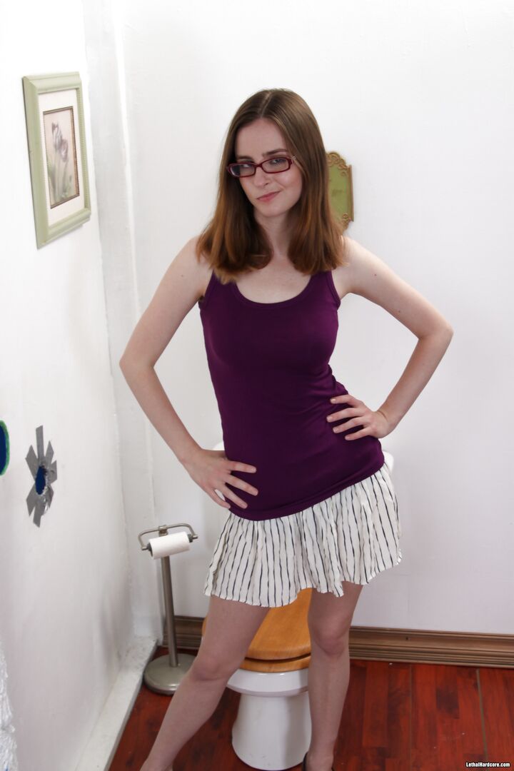 Brunette With Glasses Sucks Big Cock And Loves It