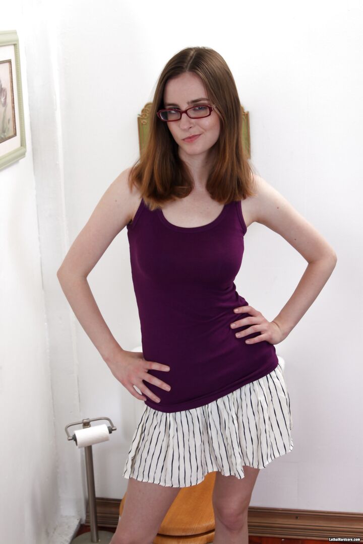 Brunette With Glasses Sucks Big Cock And Loves It