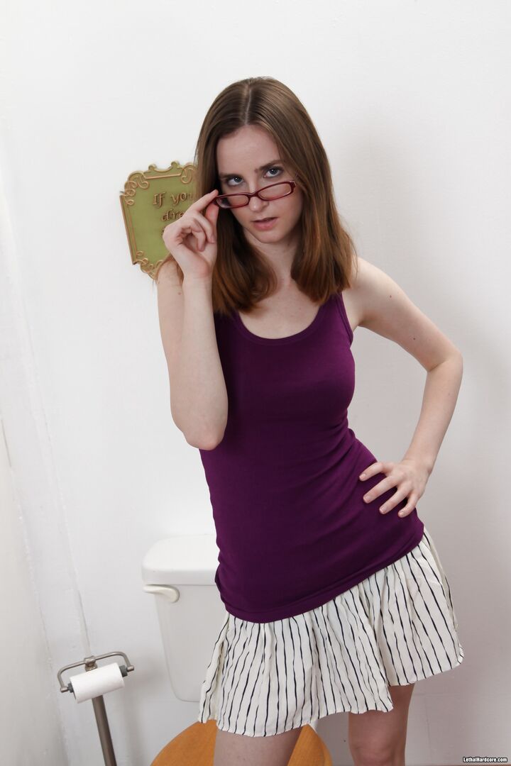 Brunette With Glasses Sucks Big Cock And Loves It
