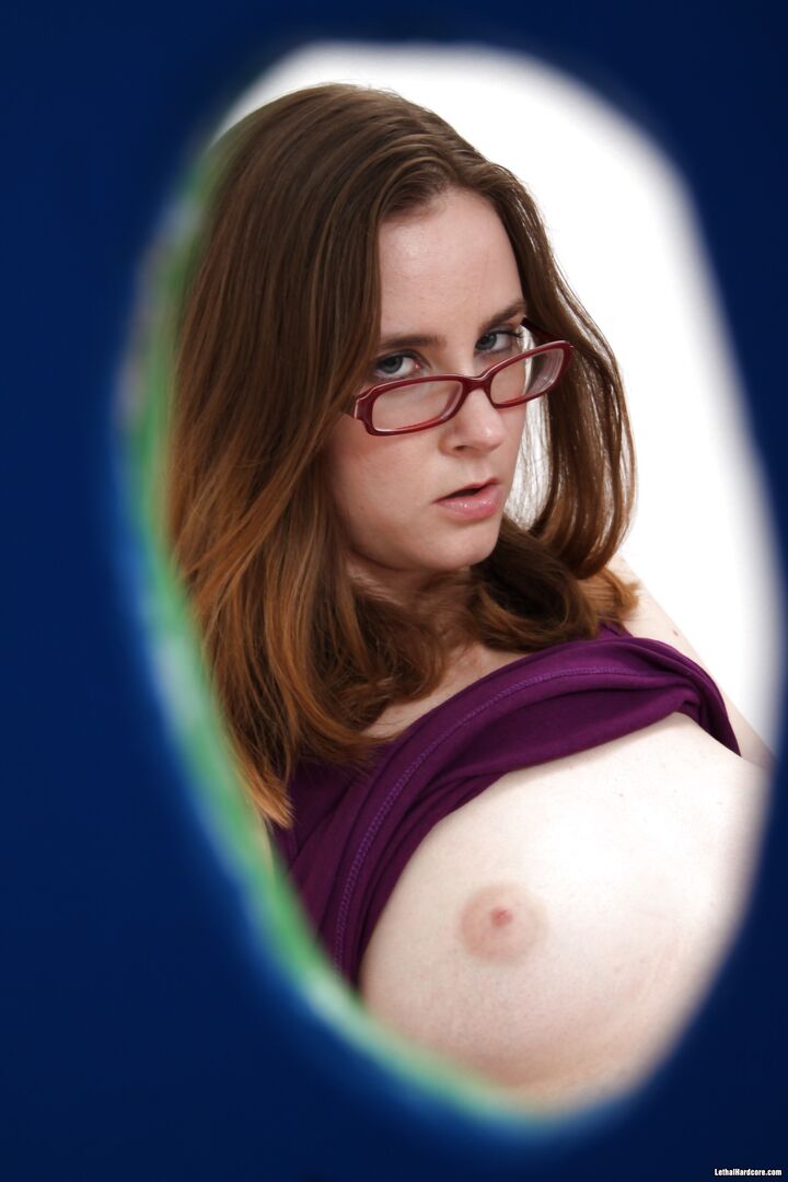 Brunette With Glasses Sucks Big Cock And Loves It