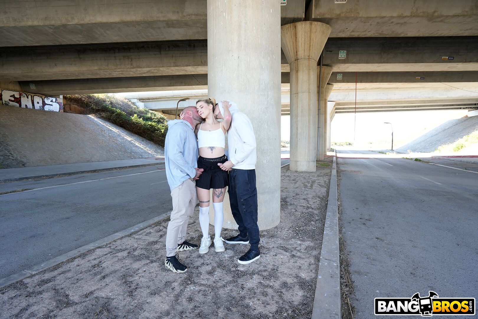 Threesome Under the Autobahn Bridge