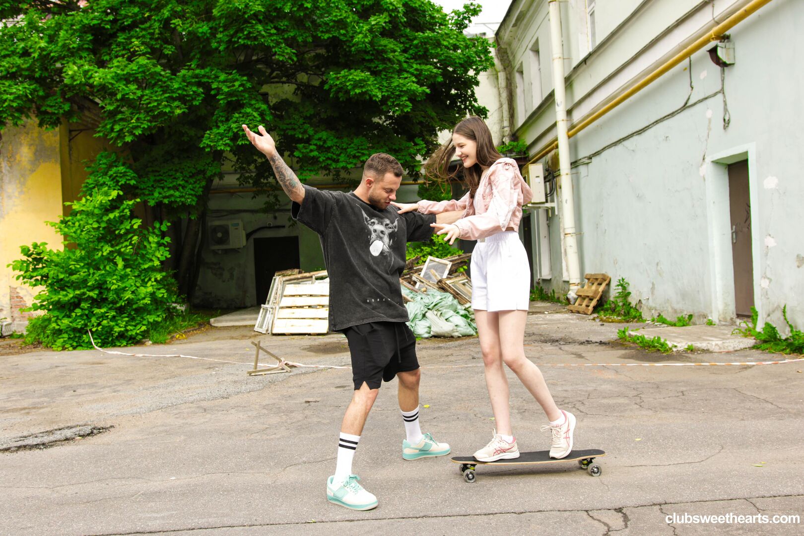 Ass fucked skater babe