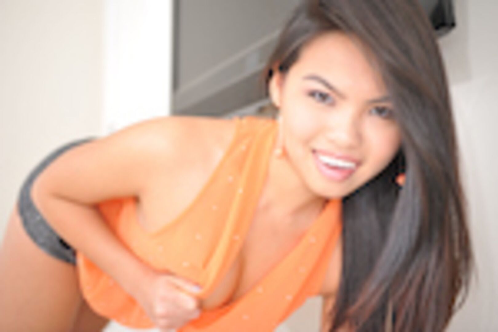 Asian with Tight Pussy Swallows Cum!