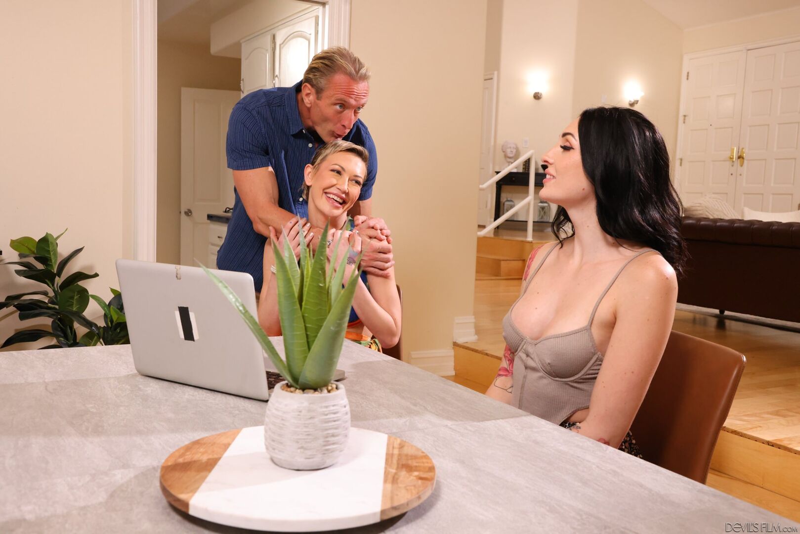 Visiting My Anal In-Laws - Adira Allure, Charlotte Sins & Clarke Kent