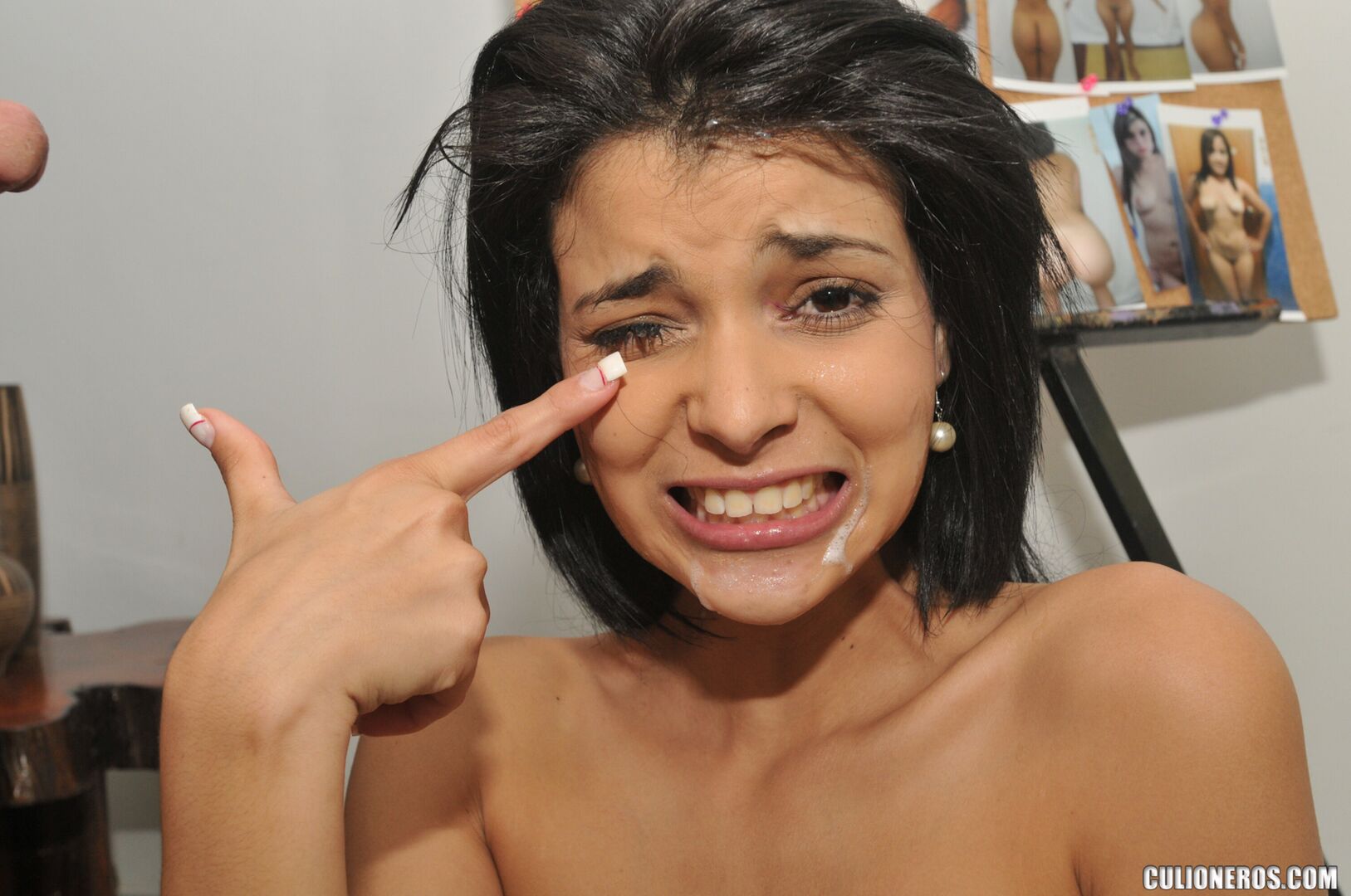 In the face