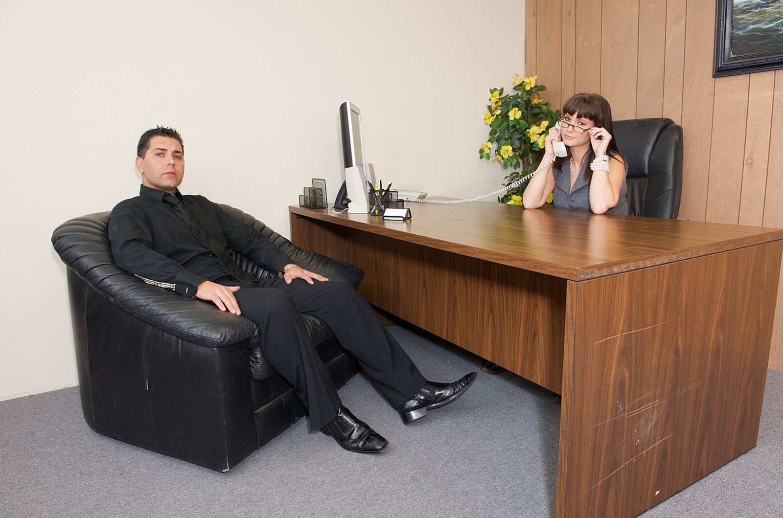 Sexy Lady Boss Demands More From Her Employee