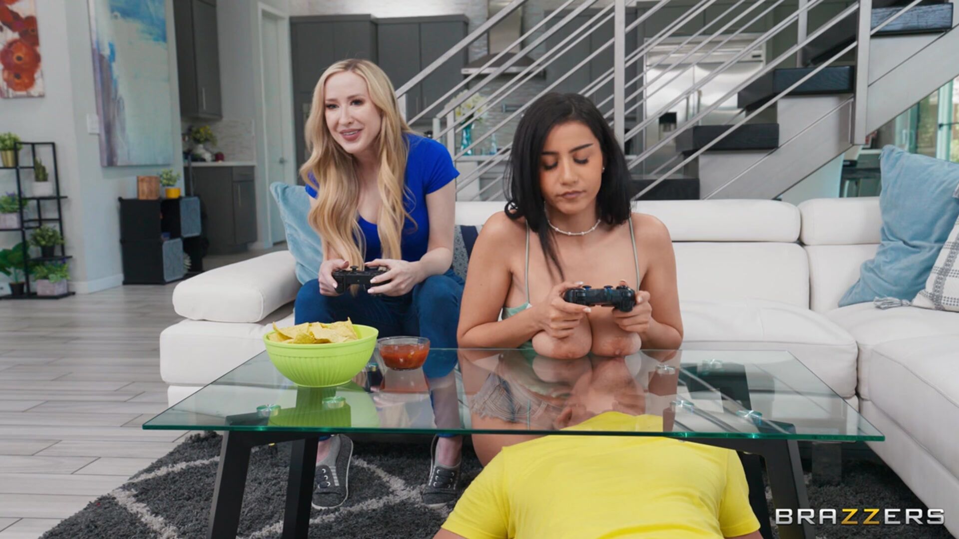 Gamer's Tits On Glass