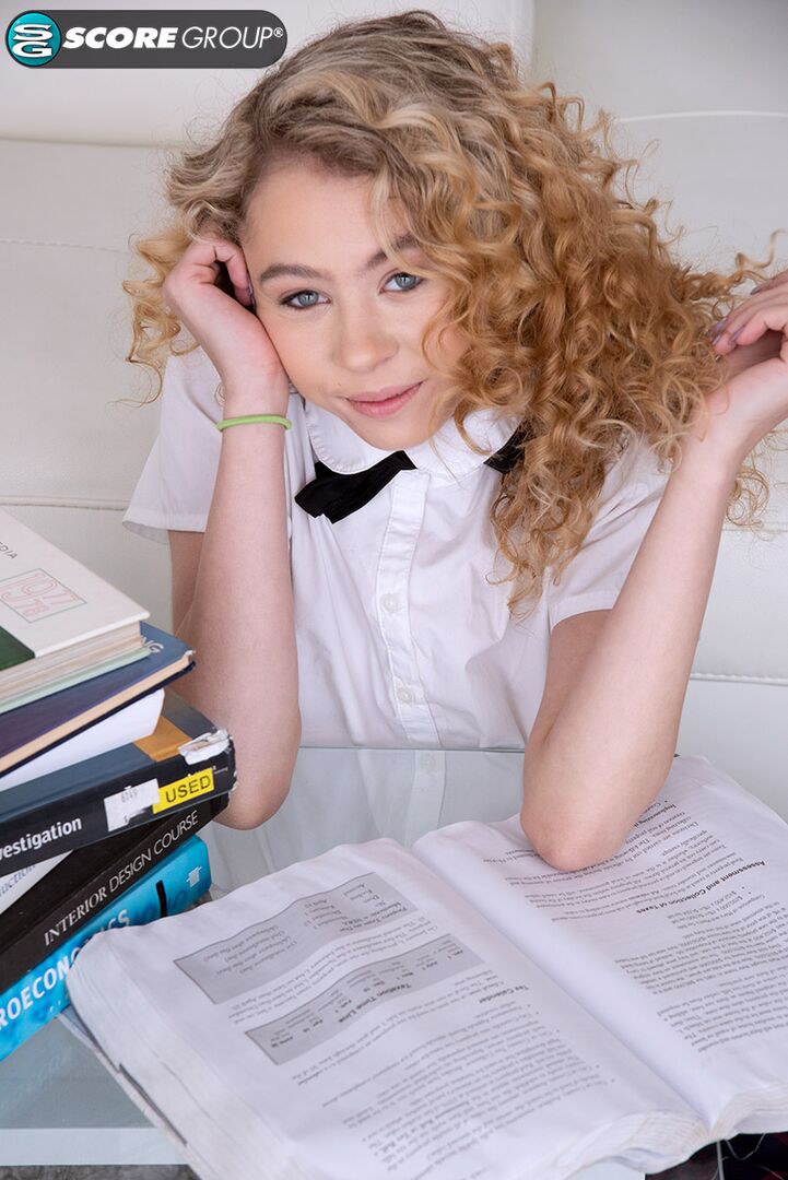 Curly-Haired Allie Addison Is a Flat, Tiny Teen Fuck Doll