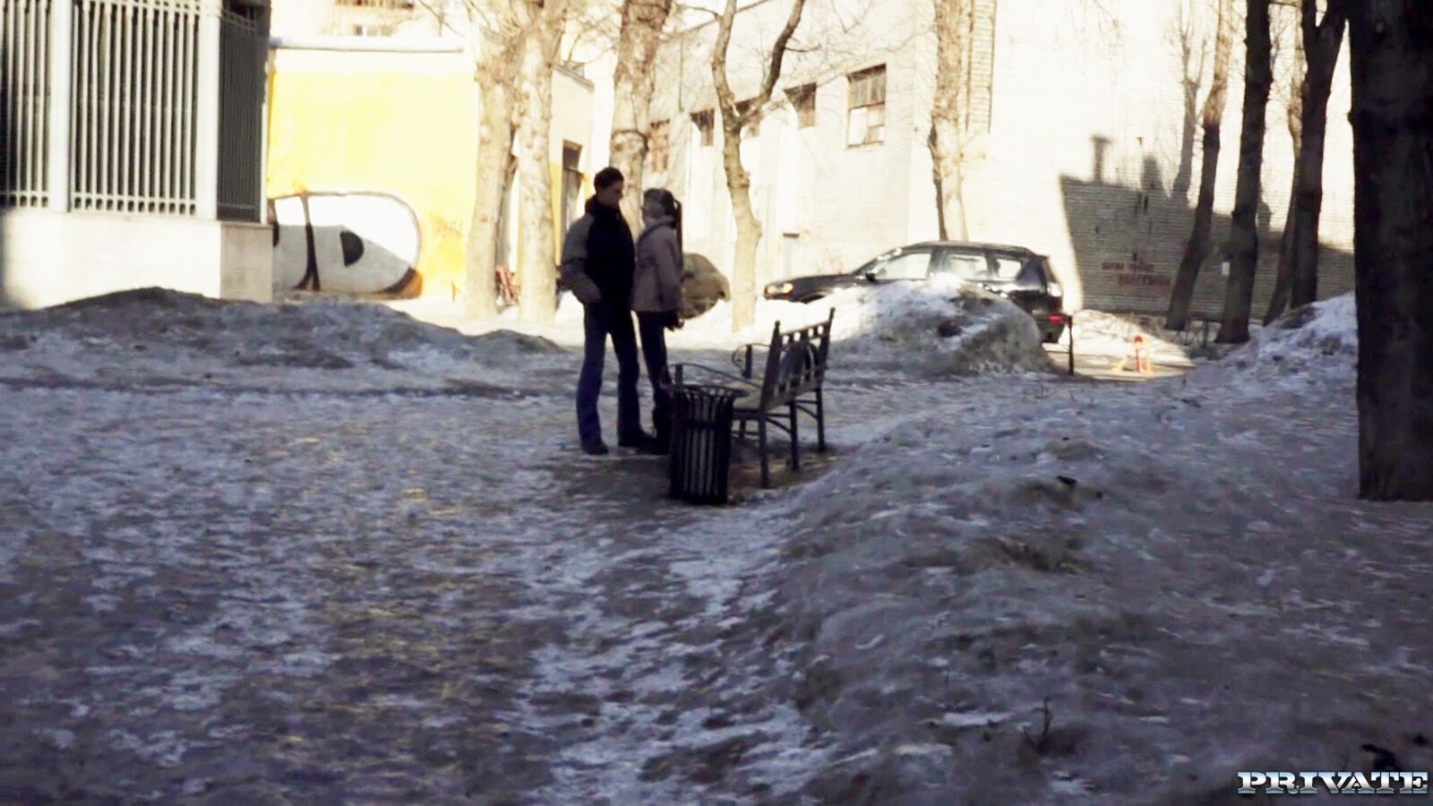 Skinny Chick Took it in the Ass While her Boyfriend Waited in the Cold