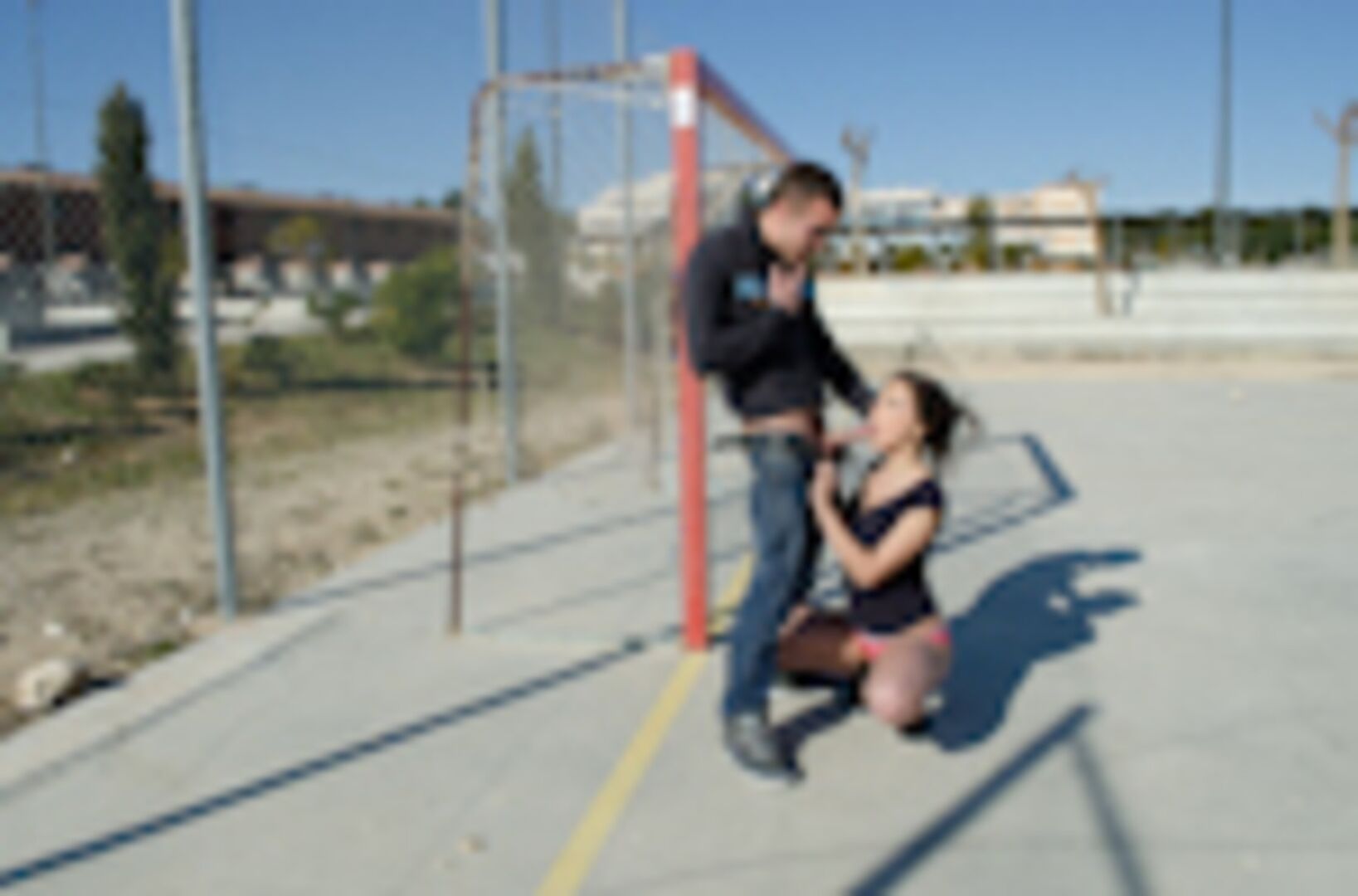Russian slut fucked in public