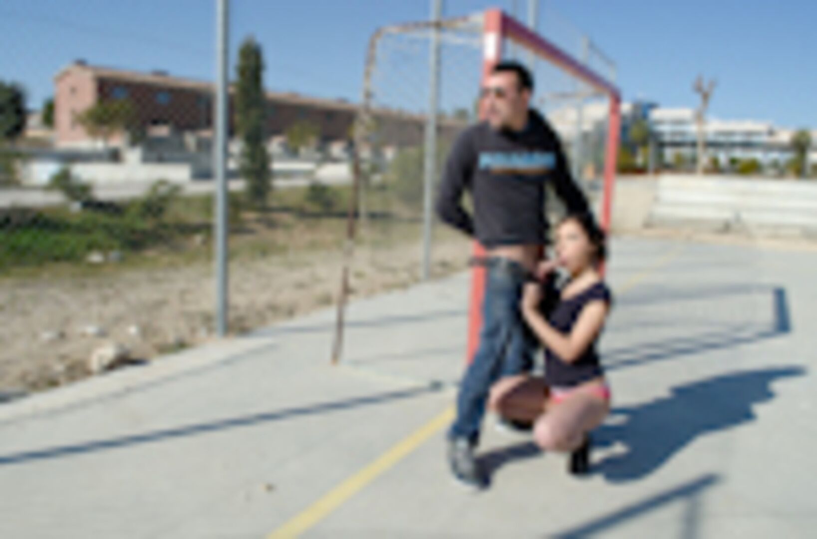 Russian slut fucked in public