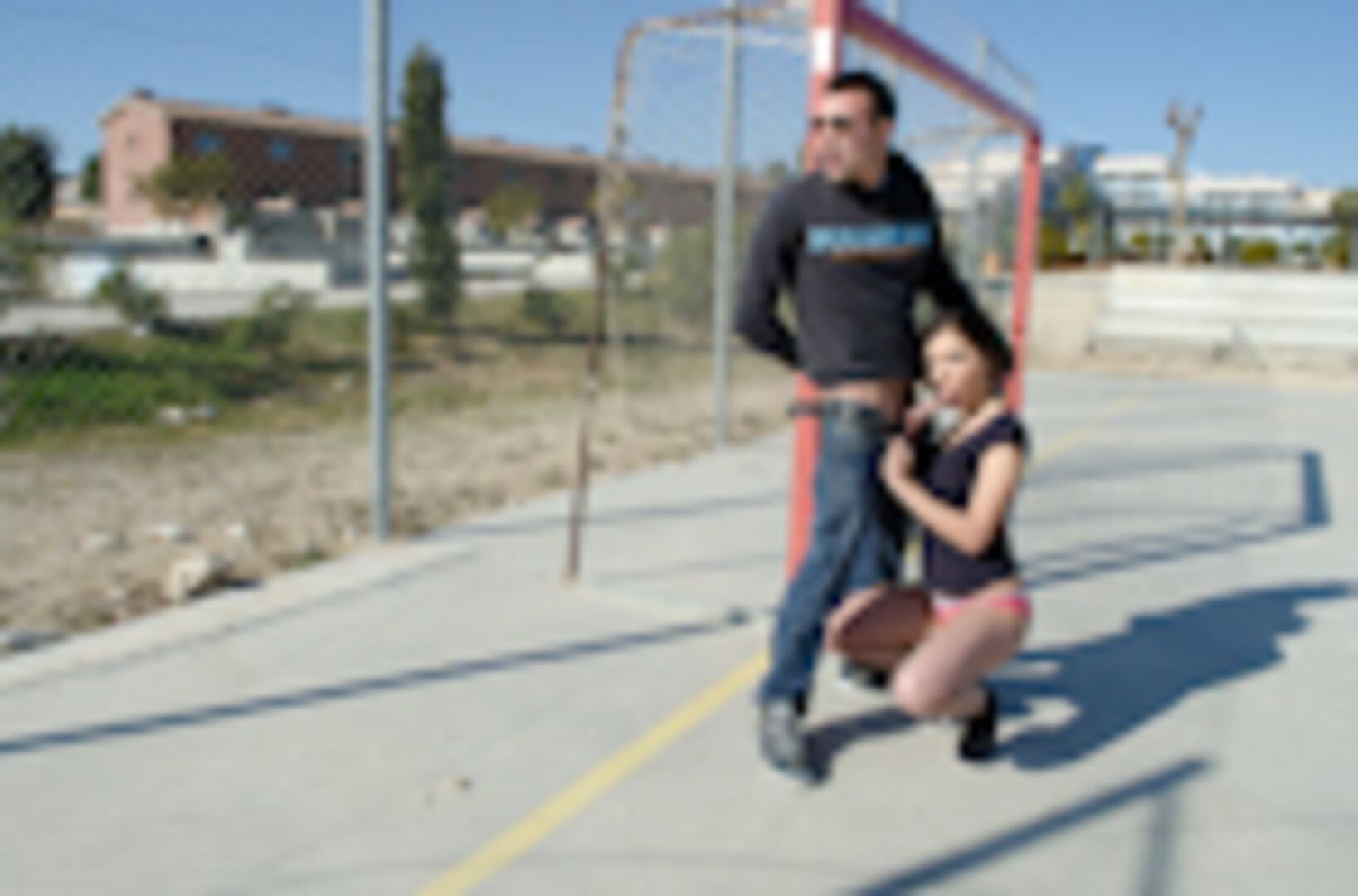 Russian slut fucked in public