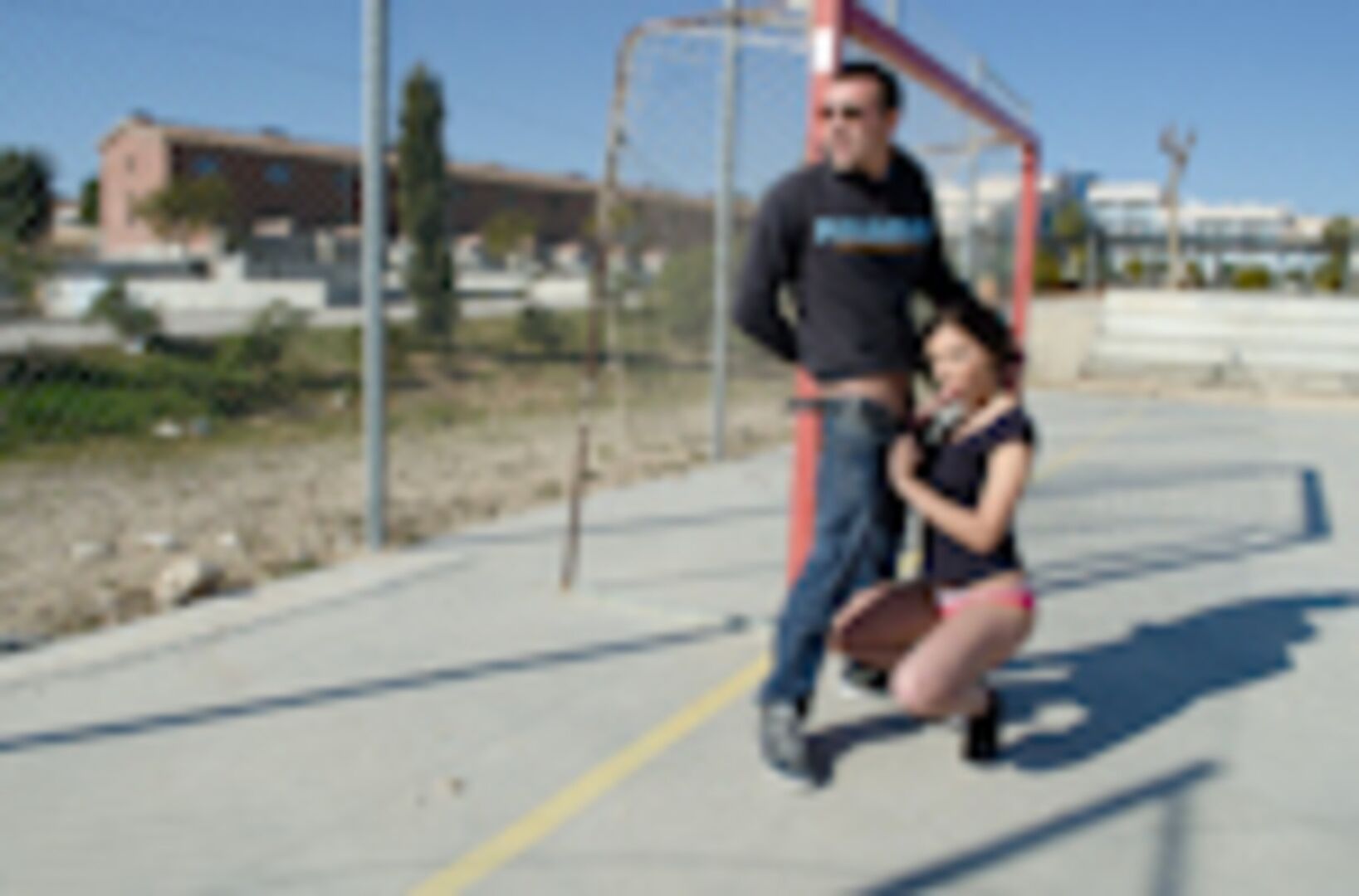 Russian slut fucked in public