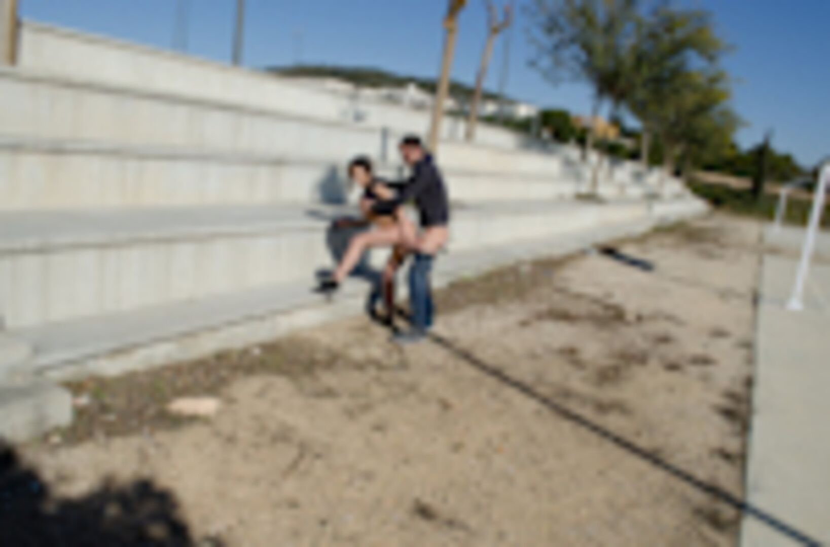 Russian slut fucked in public