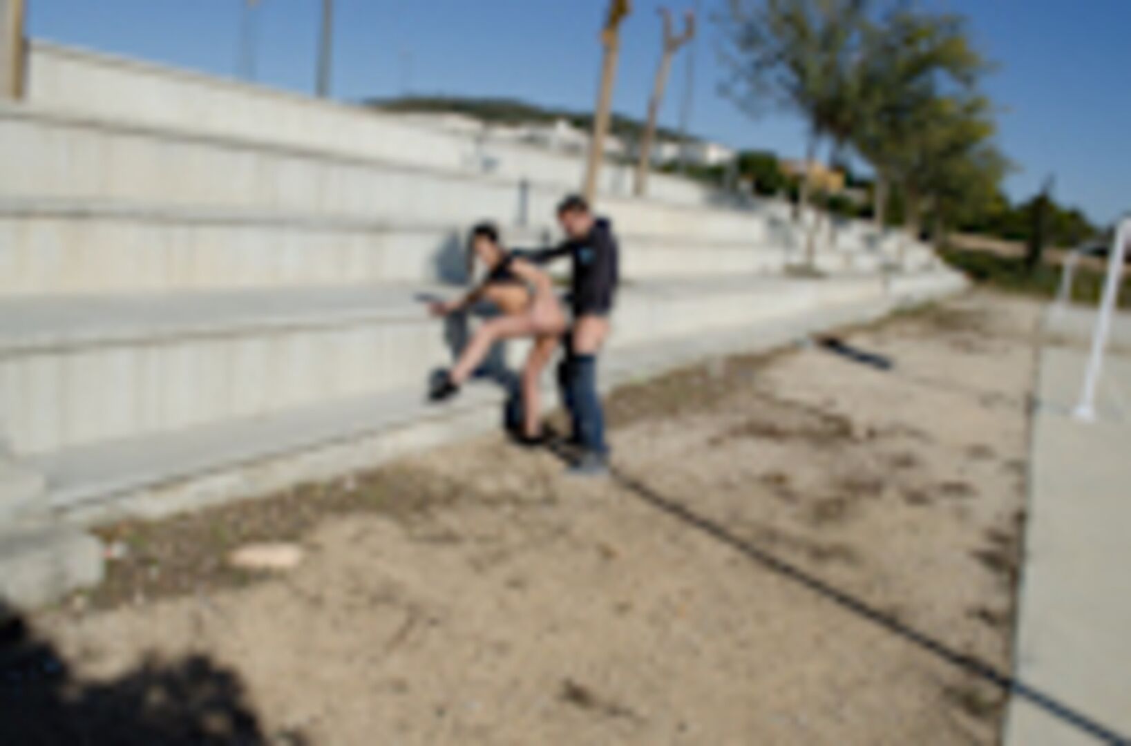Russian slut fucked in public