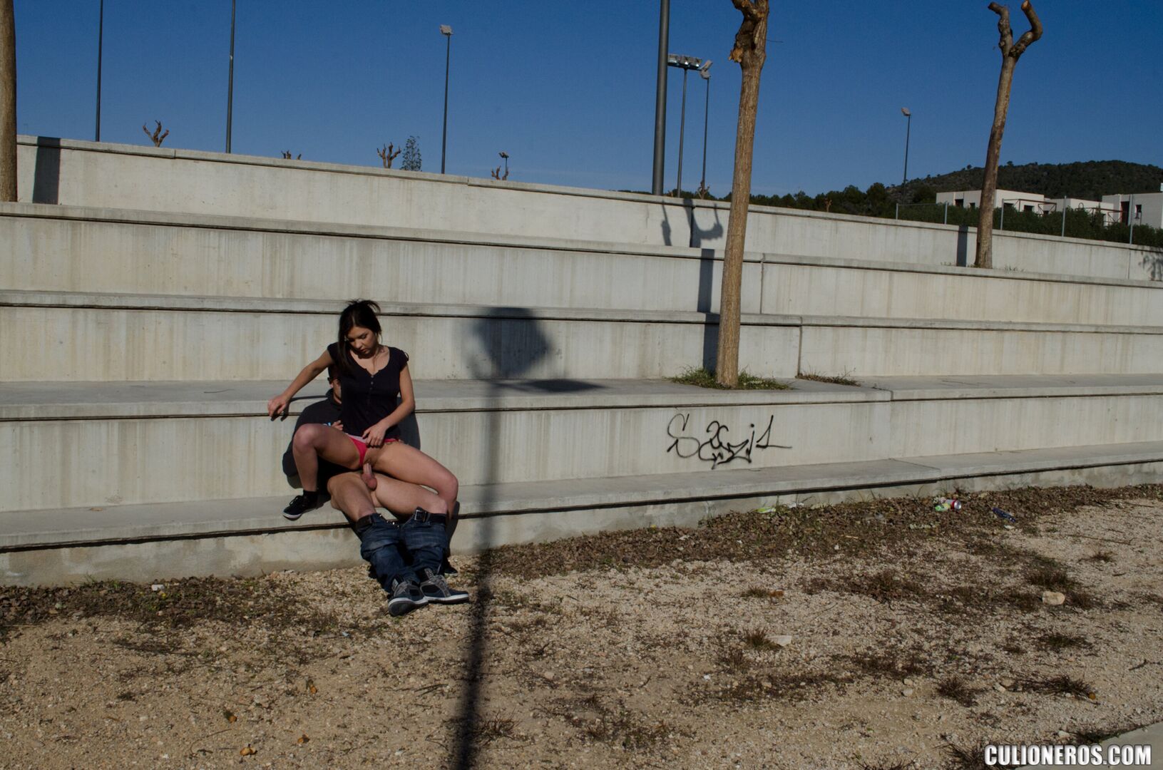 Russian slut fucked in public