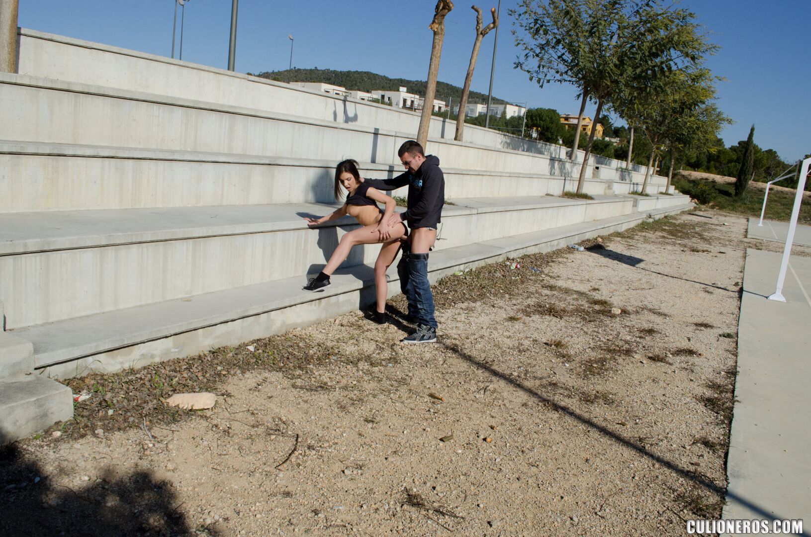 Russian slut fucked in public