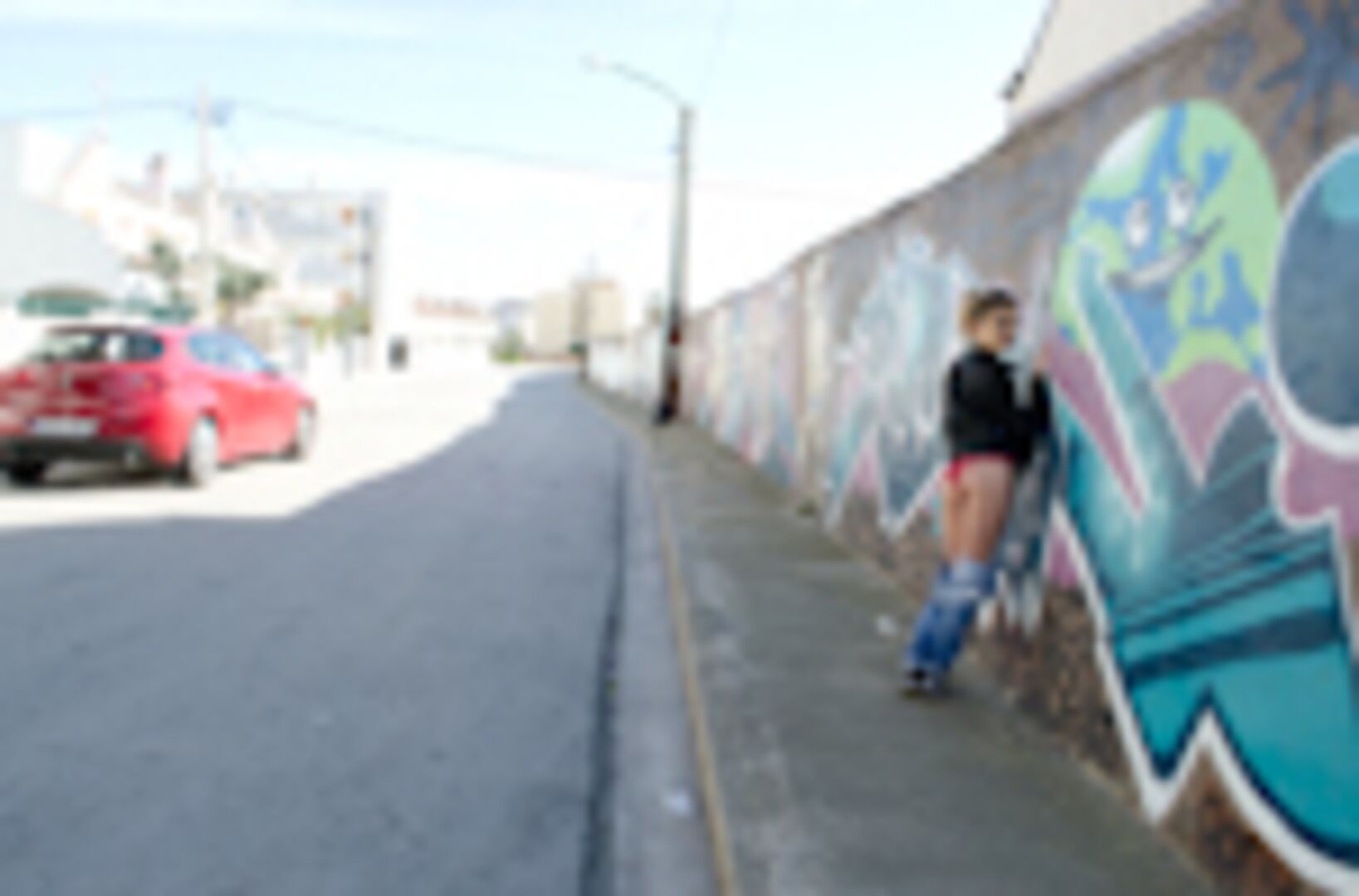 Russian Beauty gets fucked in public