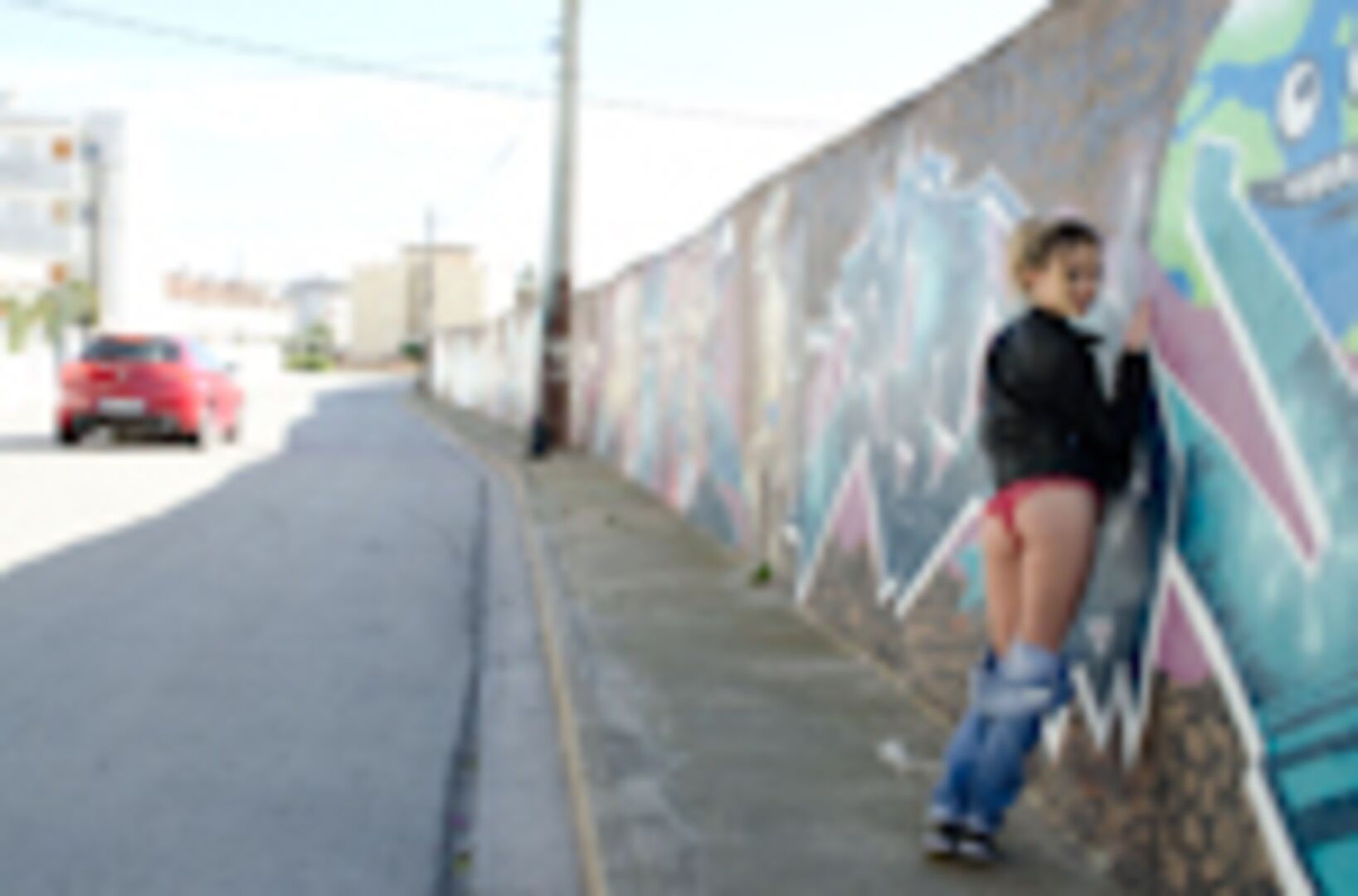Russian Beauty gets fucked in public