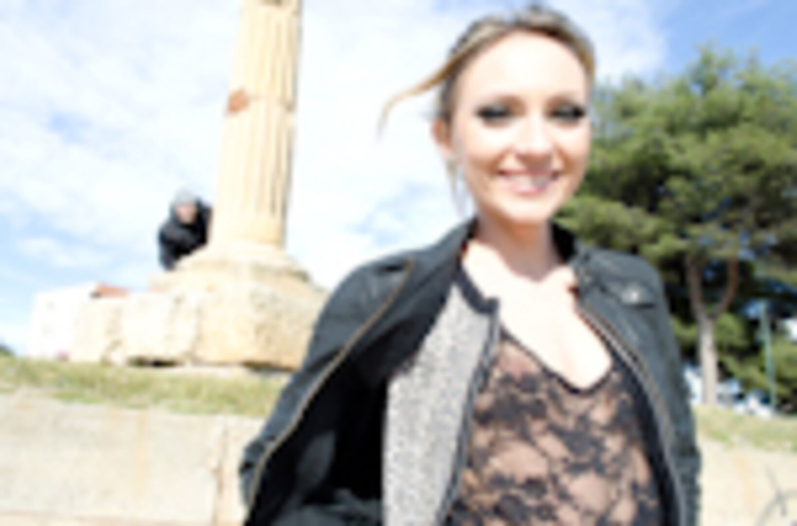 Russian Beauty gets fucked in public